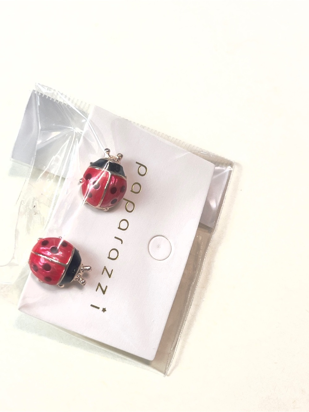 Ladybug Stud Earrings - Picture 7 of 7